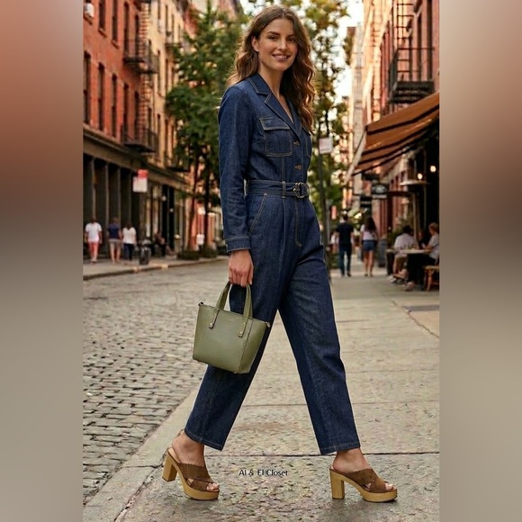 Veronica Beard Gaynor Platform Mules 10 Brown Suede Laser Cut Wooden Heel NWB - Picture 2 of 10